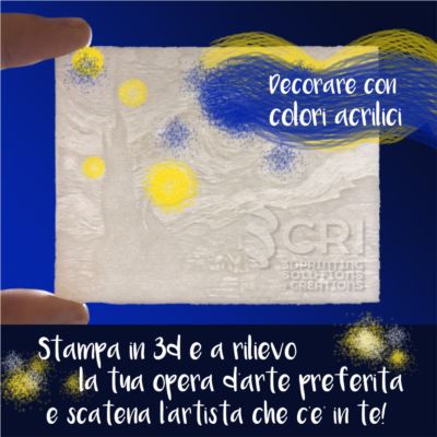 Litofania rettangolare piatta in stampa 3d